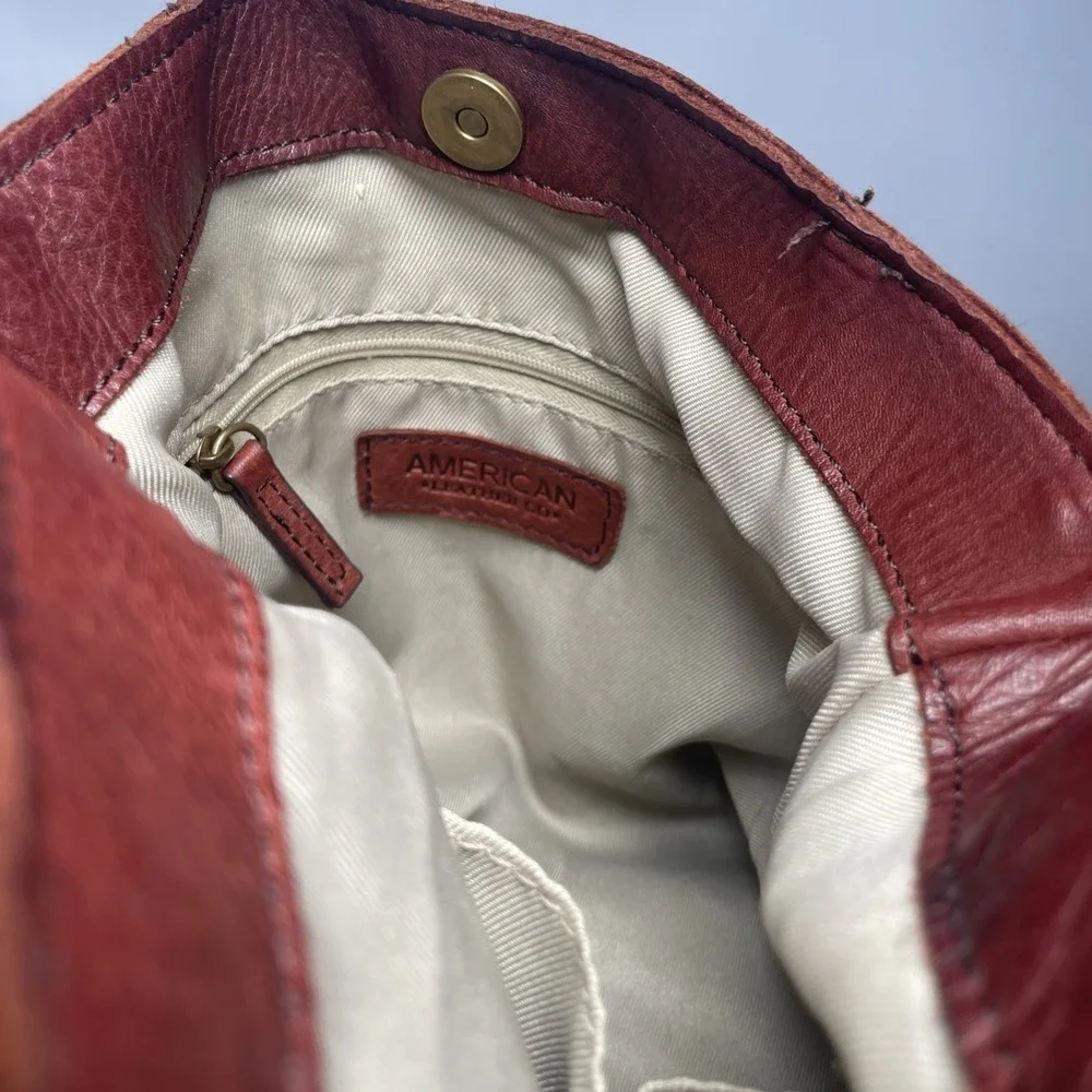 American Leather Co. Burgundy Shoulder Bag
